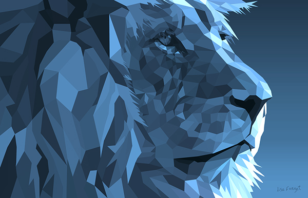 Low Poly Lion by Lisa Dutra
